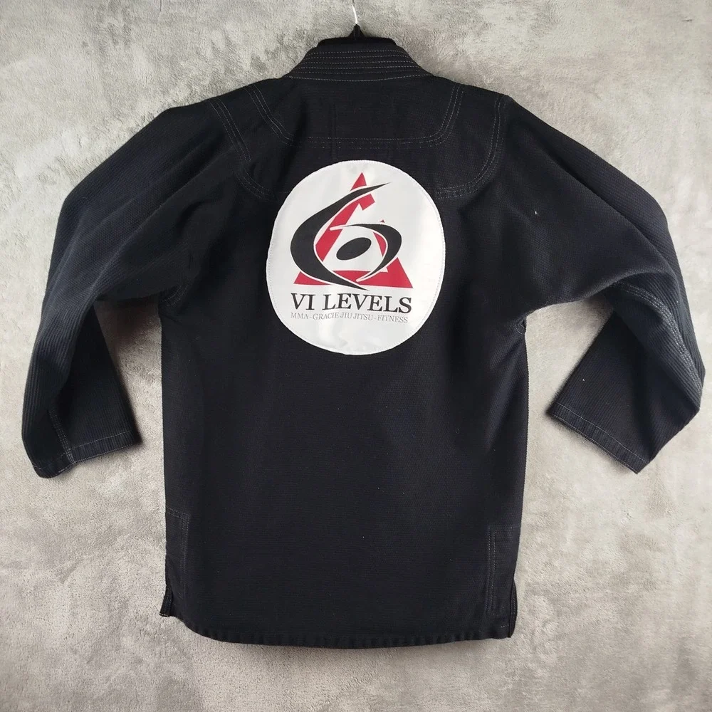 Breakpoint Gi‎ Jacket A0 Black Gracie MMA Jiu Jitsu 100% Cotton Top Only
